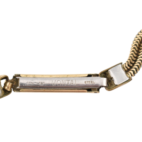 344 - A 9ct gold ' Record ' wristwatch. Arabic number dial with seconds dial at the 6 position. Set to a r... 