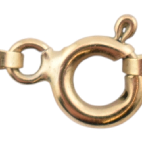 346 - A hallmarked 9ct gold locket pendant necklace. The locket plastic glazed with felt lining to interio... 