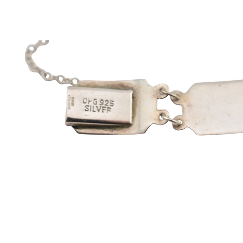 359 - A 1970s Maylin products hallmarked silver bangle together with silver panel bracelet. Hallmarked Lon... 