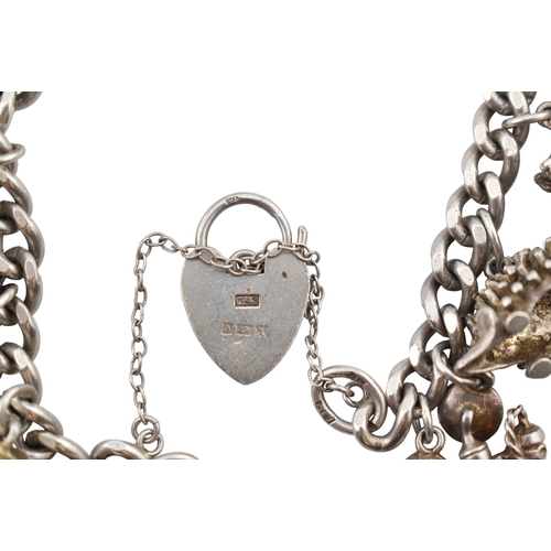 362 - A collection of silver jewellery to include a hallmarked silver charm bracelet. Together with a hall... 