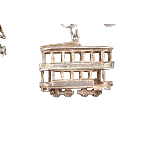 362 - A collection of silver jewellery to include a hallmarked silver charm bracelet. Together with a hall... 
