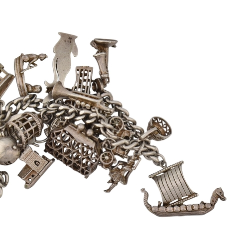 362 - A collection of silver jewellery to include a hallmarked silver charm bracelet. Together with a hall... 
