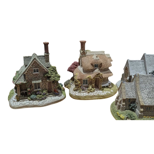 338 - Lilliput Lane - A collection of vintage 20th century resin cottage house figures. Including St Steph... 
