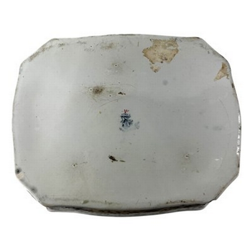 A 19th-century Victorian ceramic Peel-ware foot bath. Typical form with ...