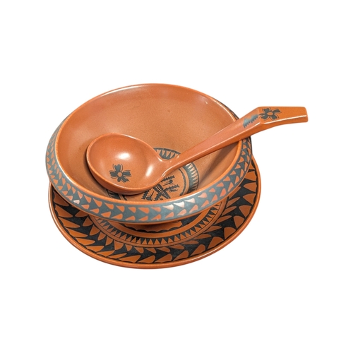 102 - Scottie Wilson for Royal Worcester - 1960s ceramic dinner service in the Birds and Fishes pattern. F... 