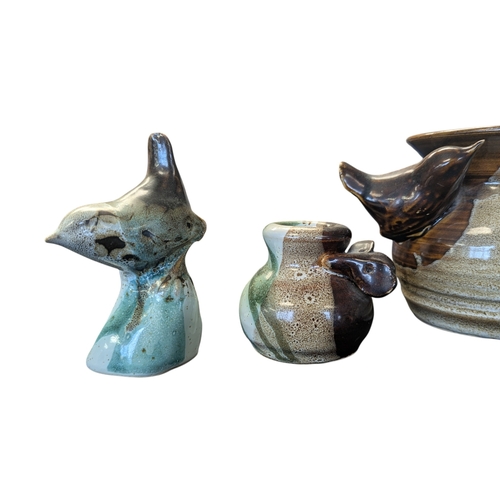 107 - John Bourdeaux Pottery - Contemporary ceramic pottery vases and figures. To include a vase decorated... 