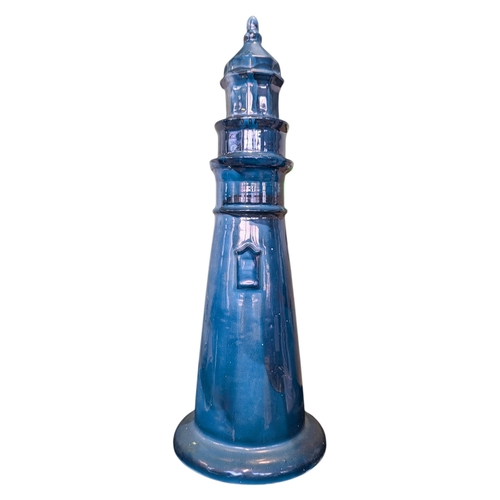 81 - John Bourdeaux Pottery - Two contemporary nautical interest ceramic sculptures. Comprising of a ligh... 