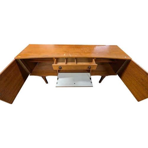 612 - Jentique Furniture - Mid century teak wood sideboard credenza. The small proportion body with end cu... 