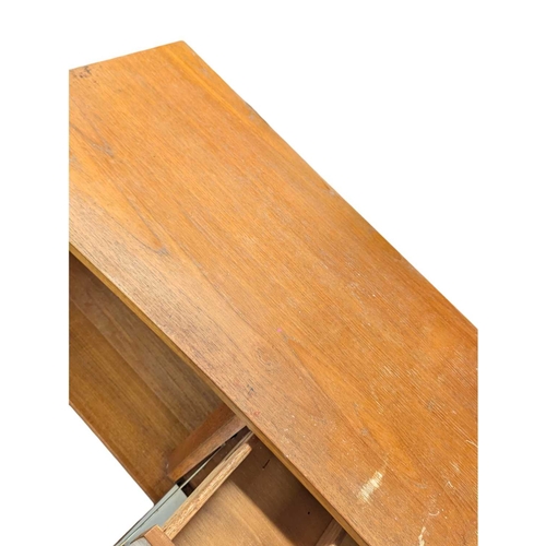 612 - Jentique Furniture - Mid century teak wood sideboard credenza. The small proportion body with end cu... 