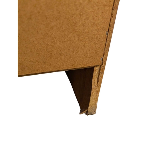 620 - Danish Modern Design - Late 20th century teak veneer chest of drawers. Having a bank of five drawers... 