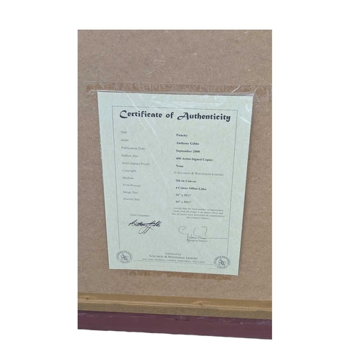 624 - Anthony Gibbs (B. 1951) - Limited Edition signed print depicting a lion, the piece titled Punchy. Fr... 