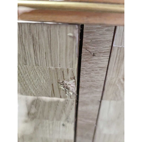 633 - Beautility Furniture - A vintage 20th century Formica sideboard credenza. Chequered formica design t... 