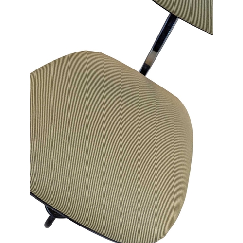 636 - A Dauphin industrial / machinist's swivel chair with moulded plastic seat and back rest with upholst... 