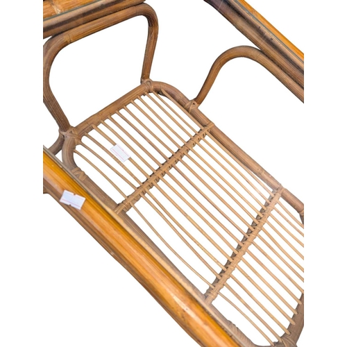 647 - British Modern Design - Two vintage 20th century bamboo pieces. Inlcuding coffee occasional table an... 