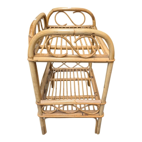 647 - British Modern Design - Two vintage 20th century bamboo pieces. Inlcuding coffee occasional table an... 