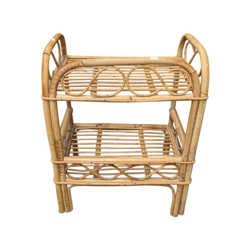 647 - British Modern Design - Two vintage 20th century bamboo pieces. Inlcuding coffee occasional table an... 