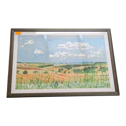 654 - After David Hockney - Three contemporary David Hockney prints to include the 'A Gap in the Hedgerow'... 