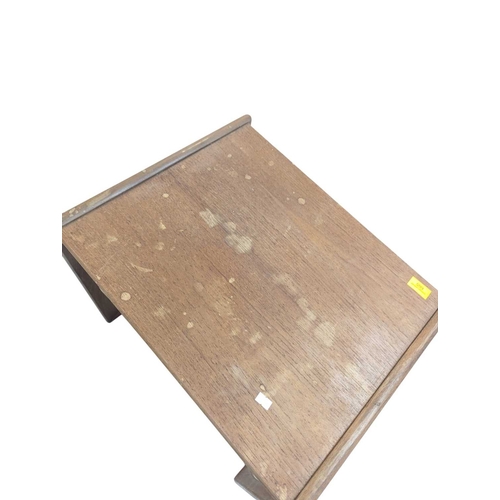 665 - G Plan Furniture - Mid century teak nest of tables. Rectangular form raised on quadrille supports wi... 