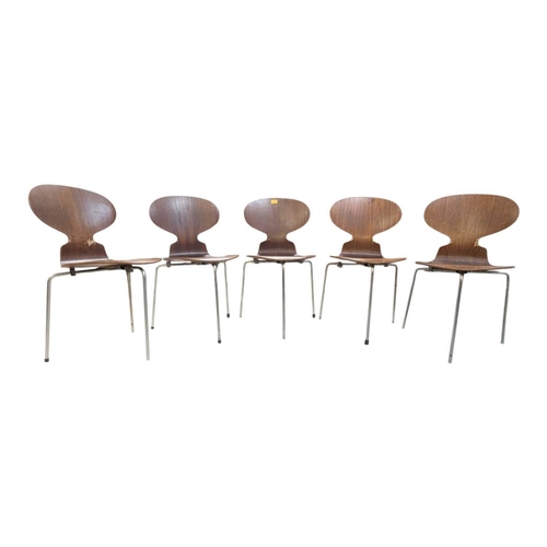 669 - Arne Jacobsen for Fritz Hansen - Ant Chair - Model 3101 - Five retro late 20th century 1976 Danish p... 