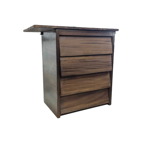 675 - Avalon Furniture Style - A vintage late 20th century chest of drawers. Having a bank of four drawers... 