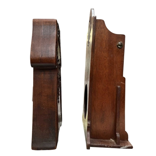 137 - An early 20th century mahogany cased Arts and Crafts mantel clock in the Manner of Archibald Knox. C... 
