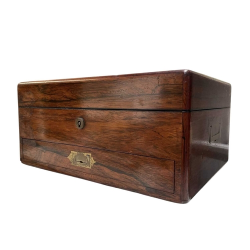 160 - Thomas Woolfield of Liverpool - a 19th century William IV rosewood vanity/dressing travel case. The ... 