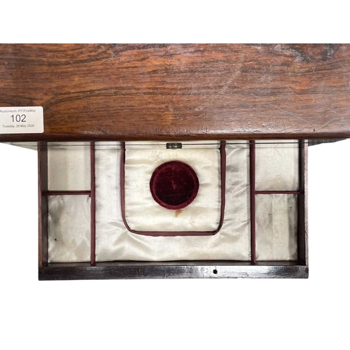 160 - Thomas Woolfield of Liverpool - a 19th century William IV rosewood vanity/dressing travel case. The ... 