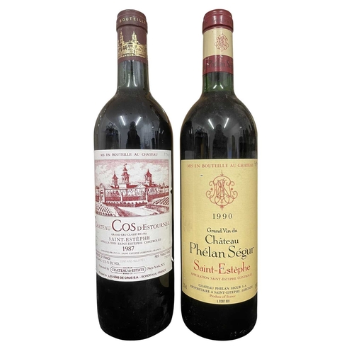 169 - Two French vintage Saint-Estephe region red wine bottles. To include a 1987 Chateau Cos d'Estournel ... 