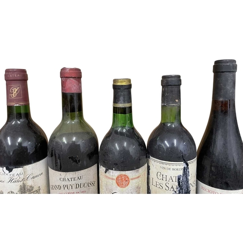 180 - Five assorted bottles of Italian and French red wine. To include an Allegrini Recioto della Valpolic... 
