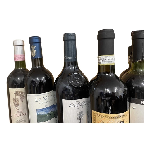 185 - An assortment of eight Italian red wine bottles. The lot to include a 2015 Grati Chianti Poggio Gali... 