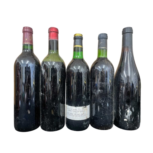 188 - A collection of ten vintage 1980s and 1990s French red wine bottles. The lot to include a Grand Vin ... 