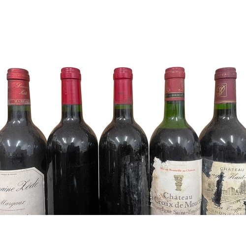 188 - A collection of ten vintage 1980s and 1990s French red wine bottles. The lot to include a Grand Vin ... 