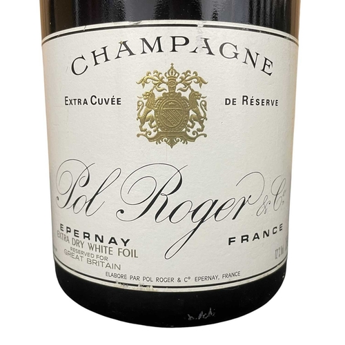 192 - A Pol Roger & Co Epernay France magnum champagne bottle extra dry. Extra Cuvee de Reserve white ... 