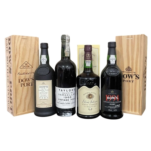 206 - An assortment of four vintage port bottles. The lot to include a Dona Antonia Reserva Pessoal Porto ... 