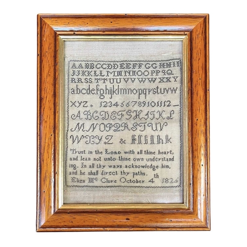 382 - Two early 19th century 1817 and 1826 hand-sewn needlepoint samplers. The lot to include a 1817 sampl... 