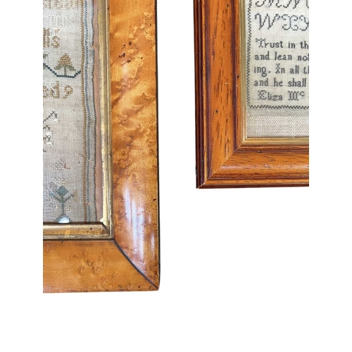 382 - Two early 19th century 1817 and 1826 hand-sewn needlepoint samplers. The lot to include a 1817 sampl... 