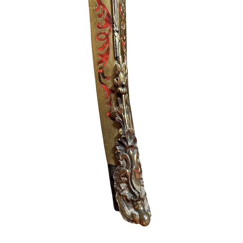 626 - A French 19th century boulle work serpentine fold out card/games table. The table having an intricat... 