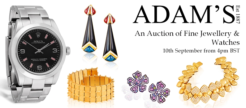 Web banner for James Adams Sale of Fine Jewellery and Watches