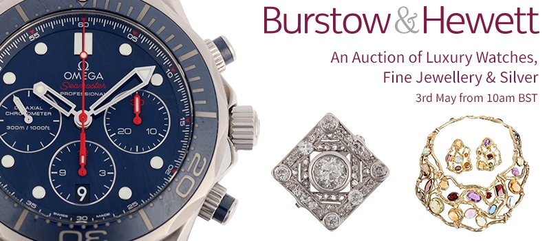 Web Banner for Burstow & Hewett Luxury Watches & Fine Jewellery Sale.