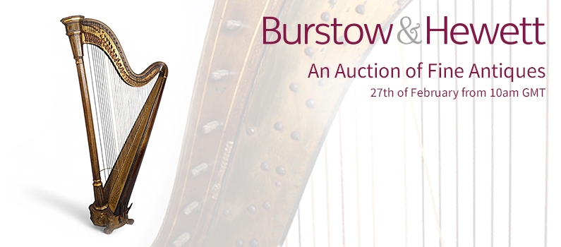 Web banner for Burstow & Hewitt Auction if Fine Antiques