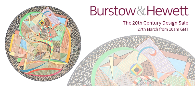 Web Banner for Burstow & Hewett Auctioneers 20th Century Design Sale