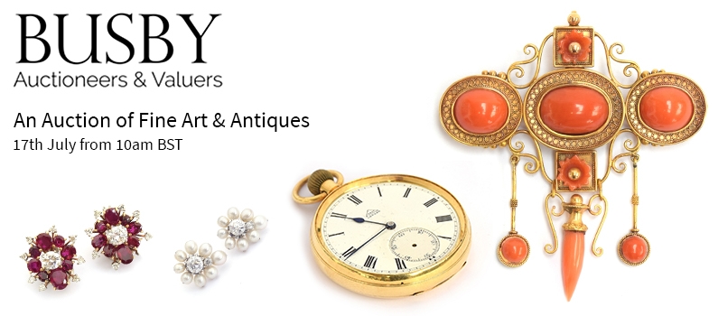 Web Banner for Busby Auctioneers Fine Art & Antiques Sale