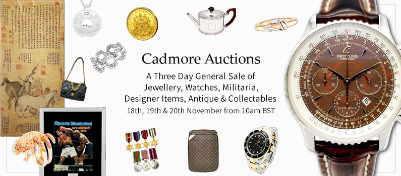 Three-Day General Auction (Jewellery, Watches, Designer Items, Militaria, Coins, Asian Antiques and Collectables) Catalogue Updated Daily! - 1824 Lots