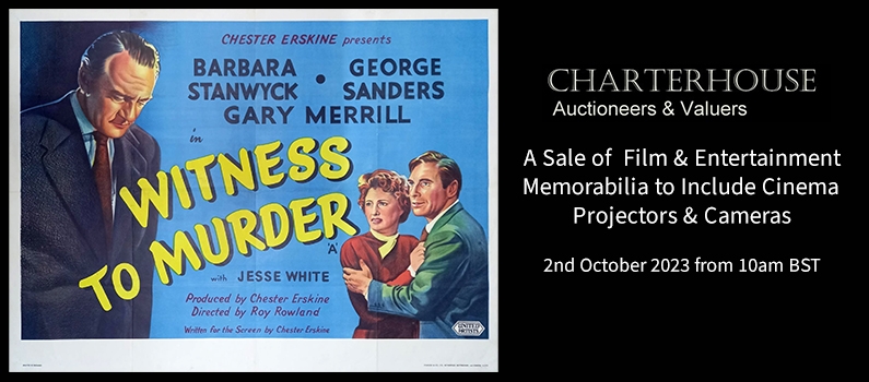 We Banner for Charterhouse Auctioneers & Valuers Film & Entertainment Memorabilia Sale