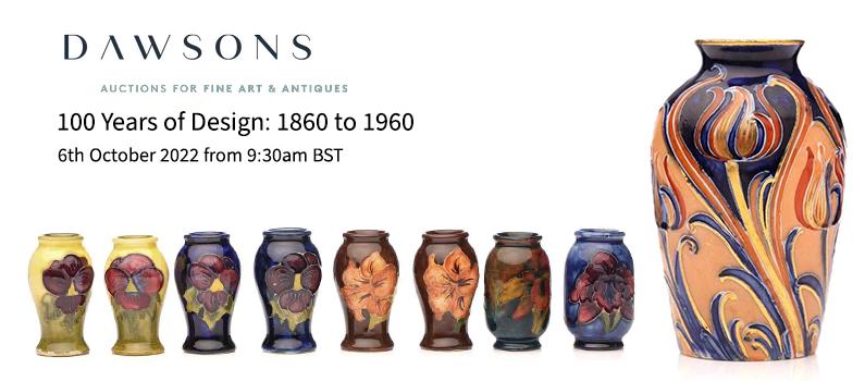Web Banner for Dawsons Auctioneers 100 Years of Design Sale