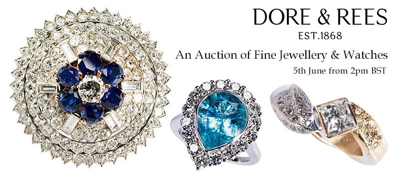 Web Banner for Dore & Rees Auctioneers Sale of Fine Jewellery & Watches