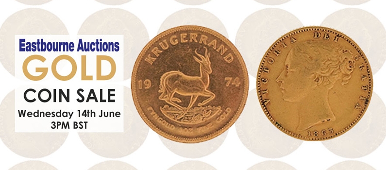 Web Banner for Eastbourne Auctions Gold Coin Sale