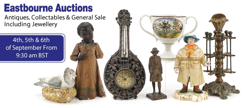 Web Banner for Eastbourne Auctions Antiques, Collectables & General Sale Including Jewellery