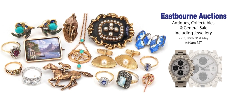 Web Banner for Eastbourne Auctions Antiques, Collectables & General Sale Including Jewellery