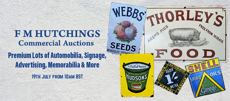 FM Hutchings: Over 350 Premium Lots of Automobilia, Signage, Advertising, Memorabilia & More